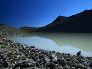 Le lac du glacier d'Arsine