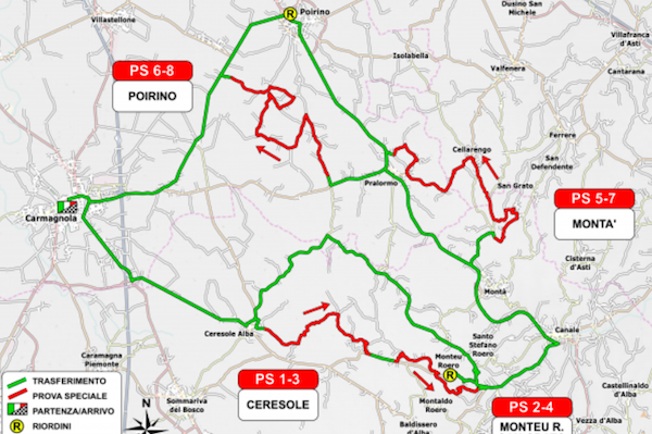 Rally Carmagnola 2018 cartina