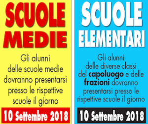 inizio scuole 2018