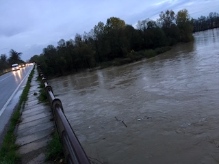 Maltempo Carmagnola novembre 2018 ponti sul Po ph. Il Carmagnolese