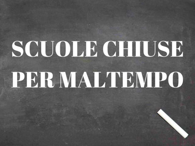 Scuole chiuse per maltempo a Carmagnola lunedì 25 novembre 2019