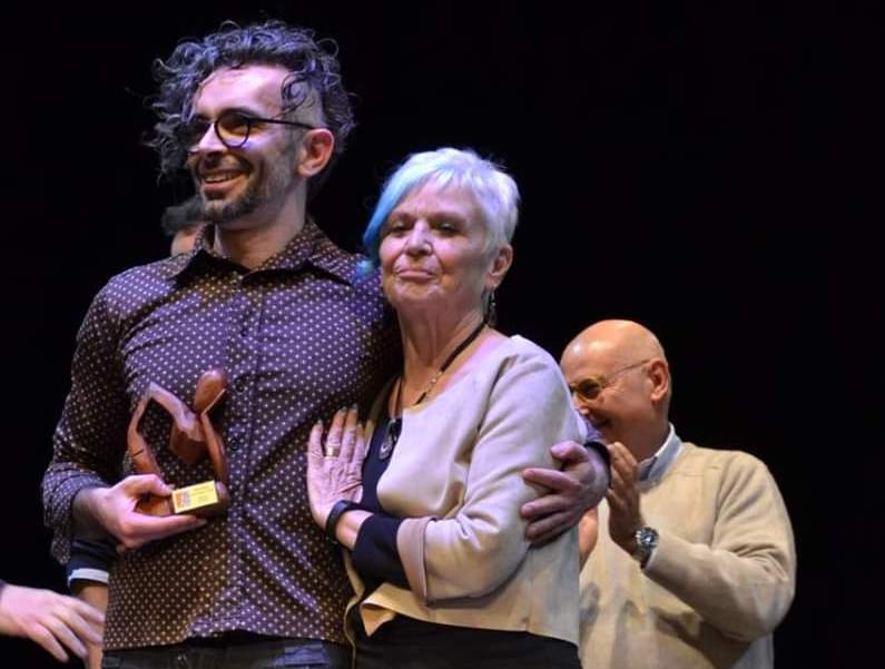 Francesco Sgrò durante la premiazione del Fantasio 2019