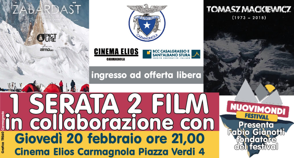 cinema film di montagna a carmagnola CAI Elios