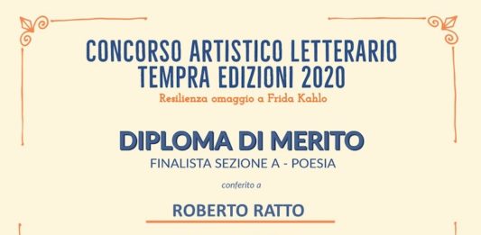 Roberto Ratto diploma Tempra