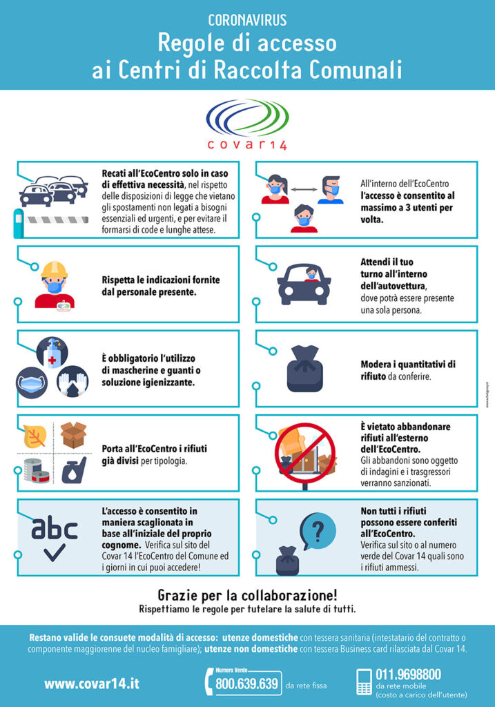 regole di accesso ecocentri Covar 14