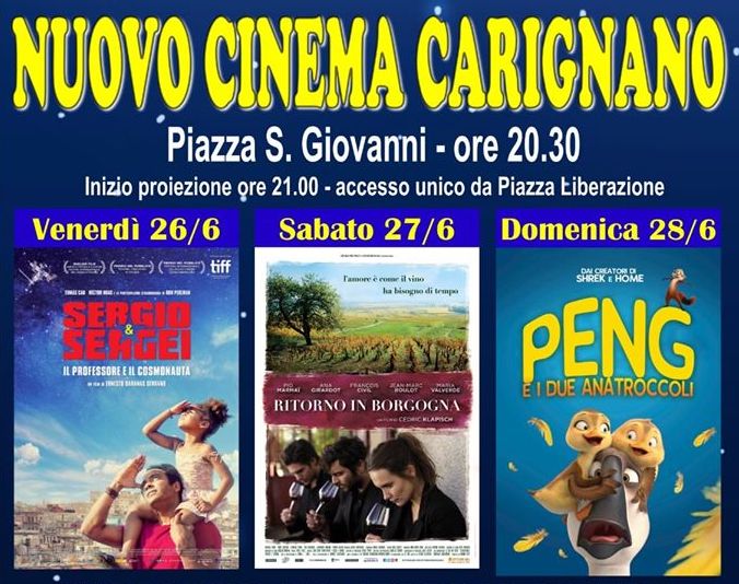 Cinema all'aperto Carignano 2020