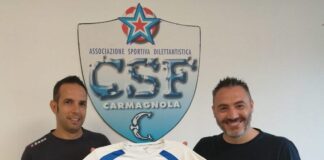 Csf Carmagnola Il neopresidente Russo e l'allenatore Prima squadra Contieri