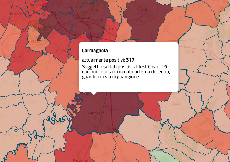 contagi covid carmagnolese