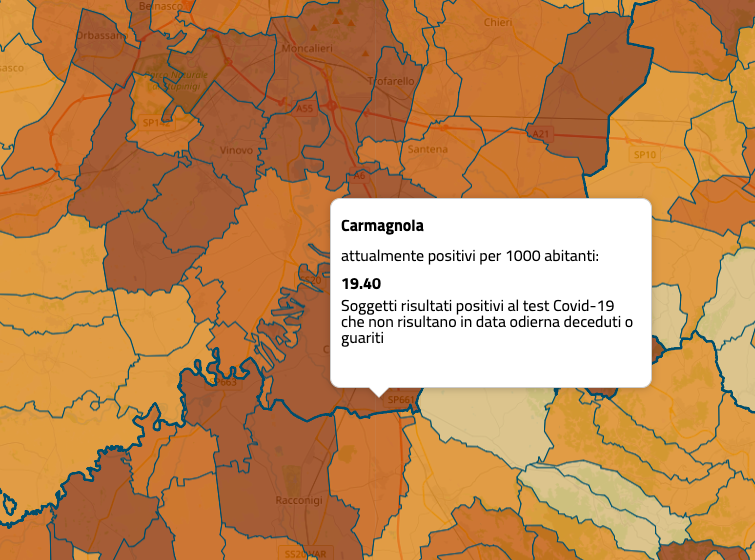 contagi covid nel carmagnolese 10 novembre 2020