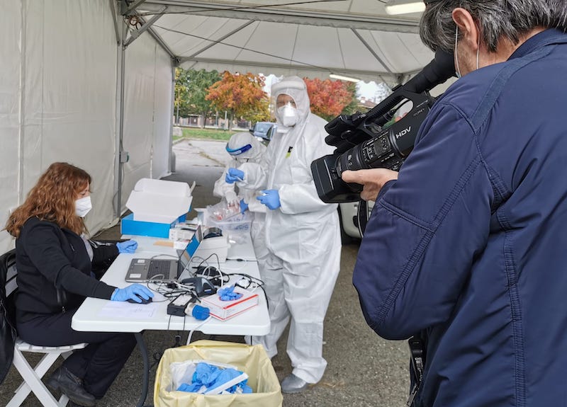 Tamponi pit-stop a Carmagnola: la situazione aggiornata