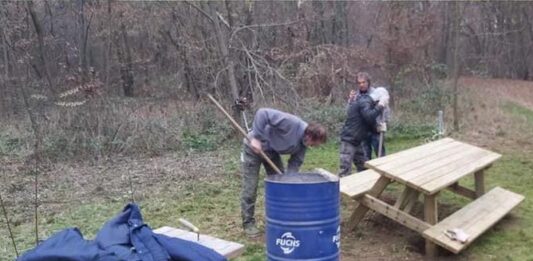 lavori al bosco del Merlino