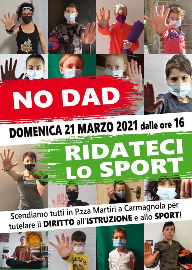 Ridateci lo Sport e No Dad a Carmagnola