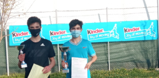 Le premiazioni del Torneo Kinder di tennis 2021, svoltosi a Poirino