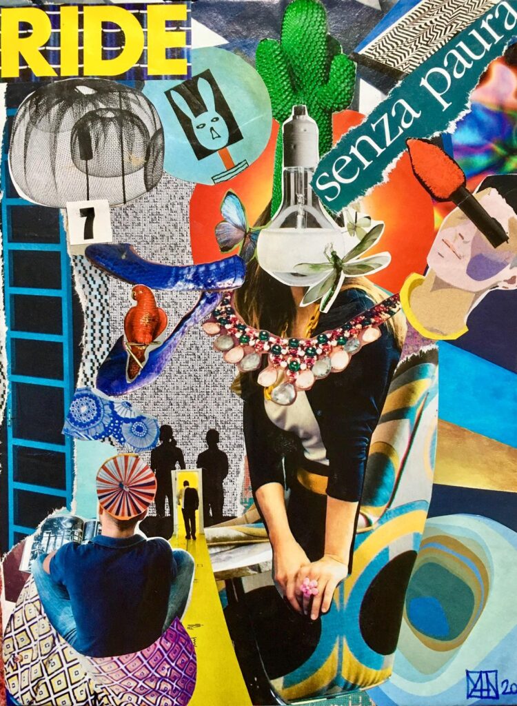 Collage "Brave" di Margherita Marchesini