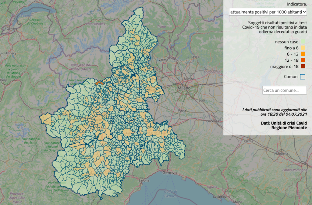 carmagnolese comuni Covid free
