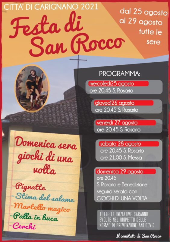 festa san rocco carignano