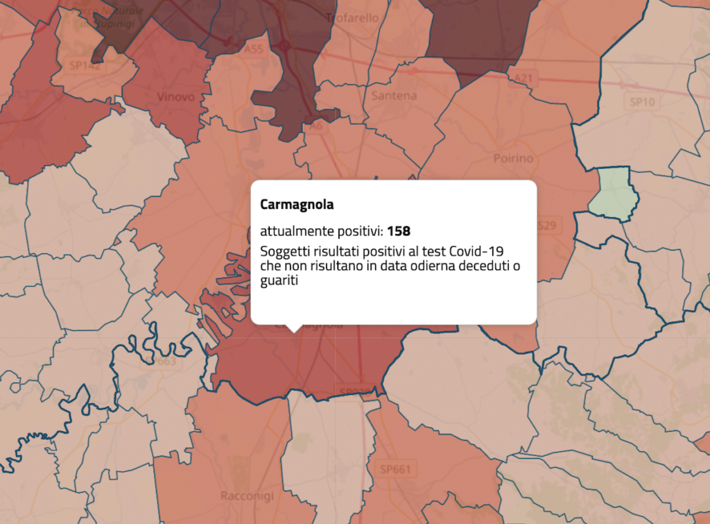 aumento casi covid carmagnola