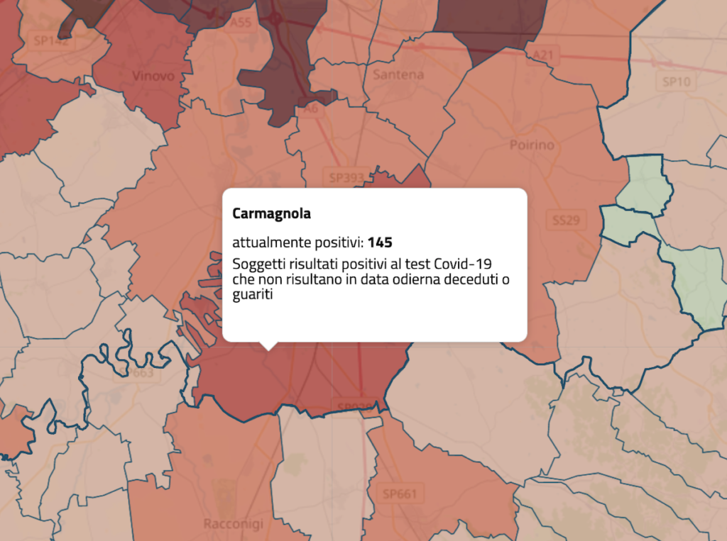 crescita casi covid carmagnola