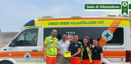 villastellone defibrillatore croce verde