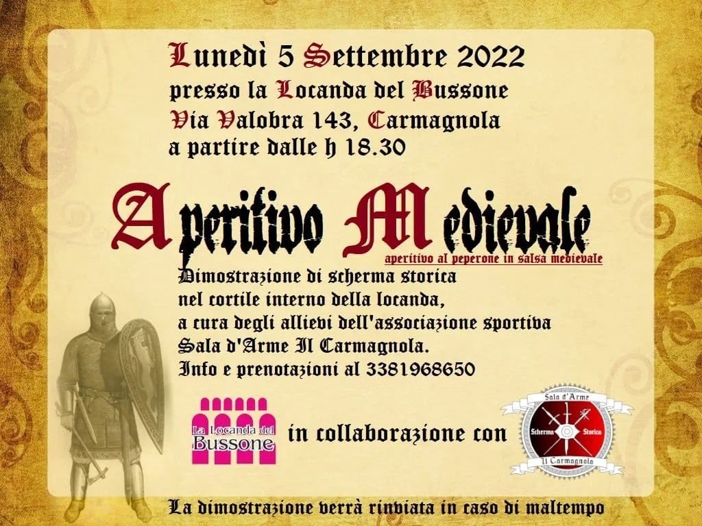 aperitivo medievale carmagnola