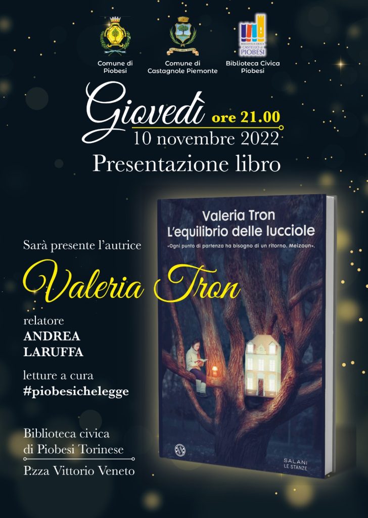 piobesi torinese castagnole piemonte biblioteca libro lettura presentazione valeria tron artista val germanasca andrea laruffa piobesi che legge