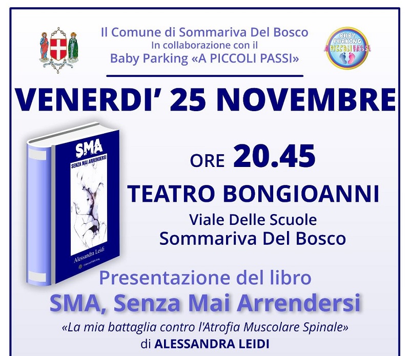 A Sommariva la presentazione del libro "SMA, Senza Mai Arrendersi"