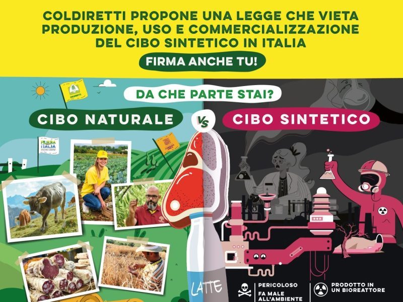 Castagnole, sostegno alla petizione Coldiretti contro il cibo sintetico