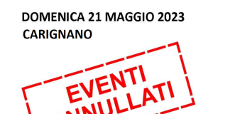 Carignano eventi annullati