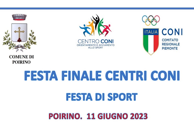 A Poirino domenica la Festa Finale dei Centri Coni e Festa dello Sport