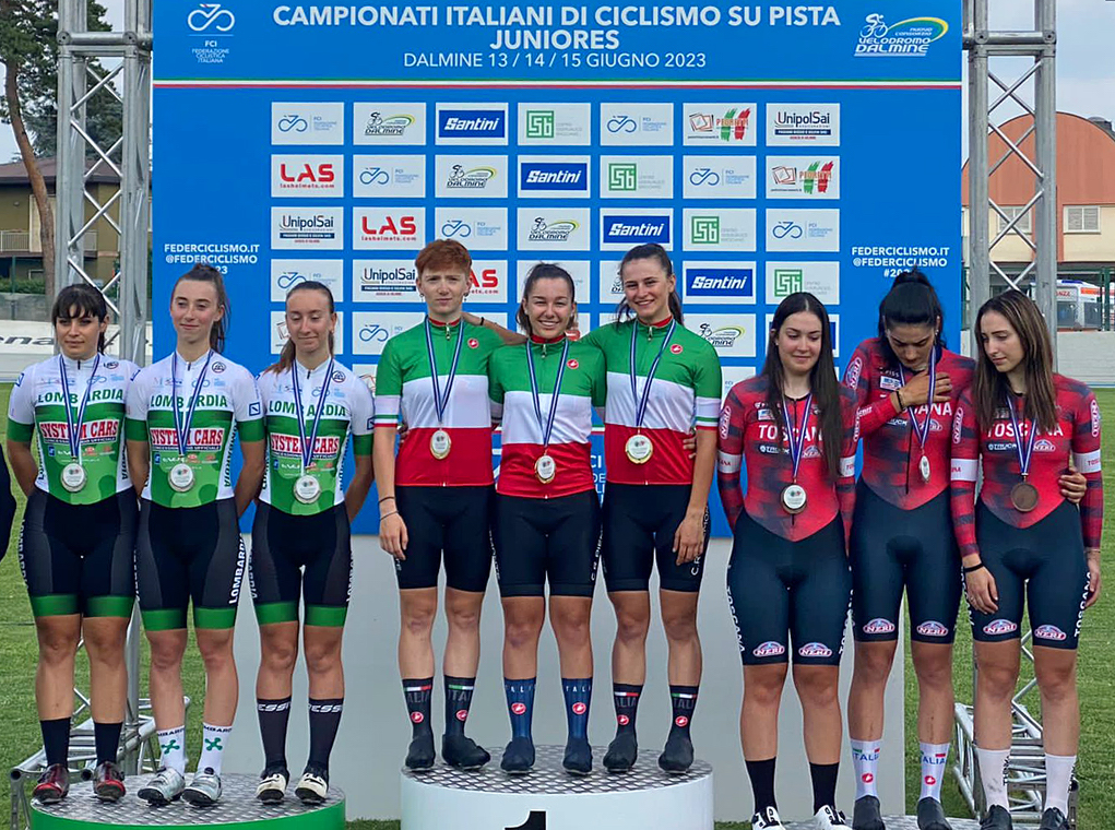 Racconigi Cycling Team: un oro e un argento ai campionati italiani di Ciclismo su pista 2023