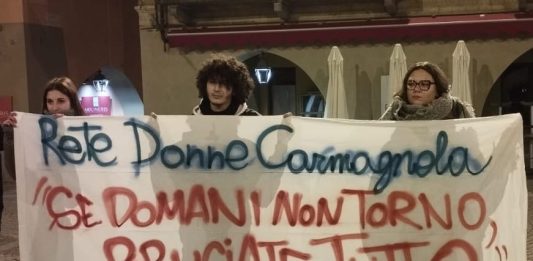 manifestazione contro i femminicidi carmagnola