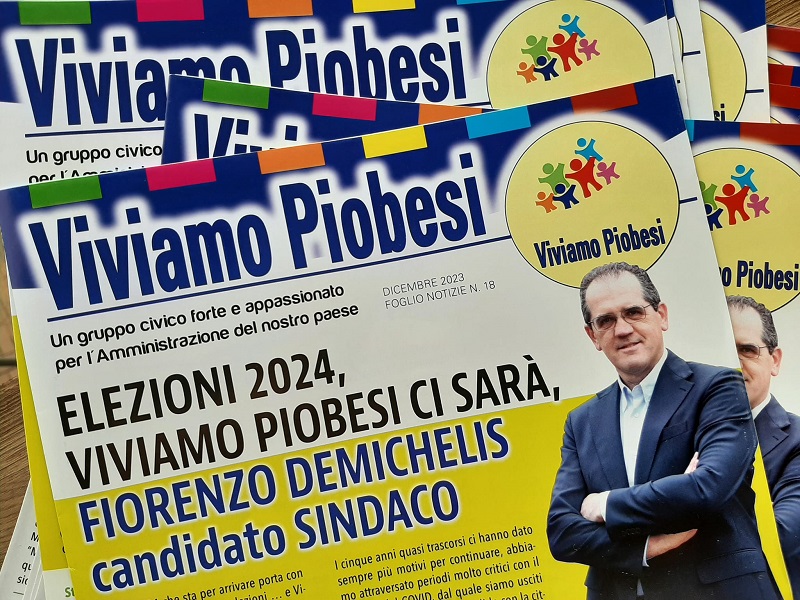 Elezioni 2024: Fiorenzo Demichelis si ricandida a sindaco di Piobesi