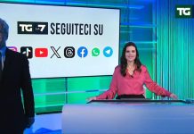 Giulia Avataneo con Enrico Mentana a La7