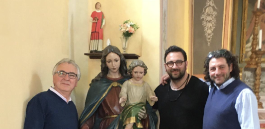 restauro statua madonna terzo comprensivo carmagnola