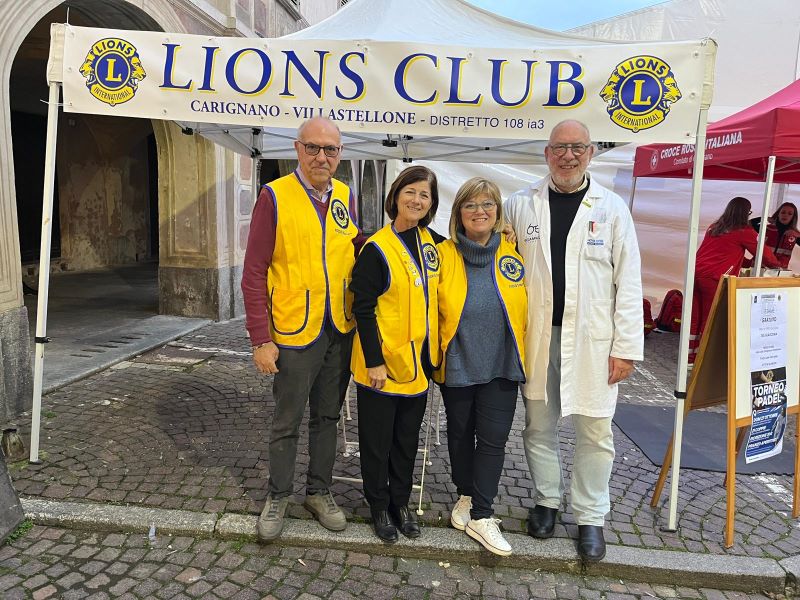 Il Lions Club Carignano-Villastellone in prima linea contro il glaucoma