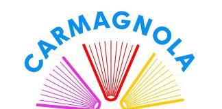 Logo candidatura di Carmagnola a Capitale italiana del Libro 2026